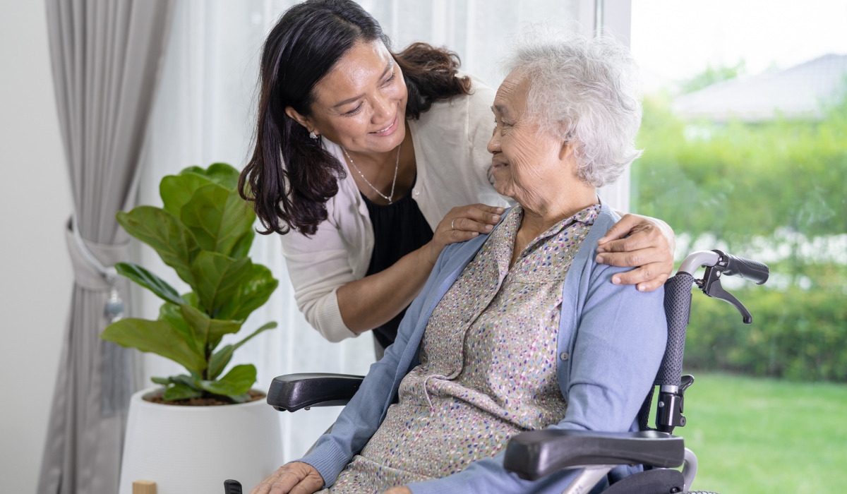 Elderly residents receiving personalized care in a warm and welcoming Helwan nursing home environment